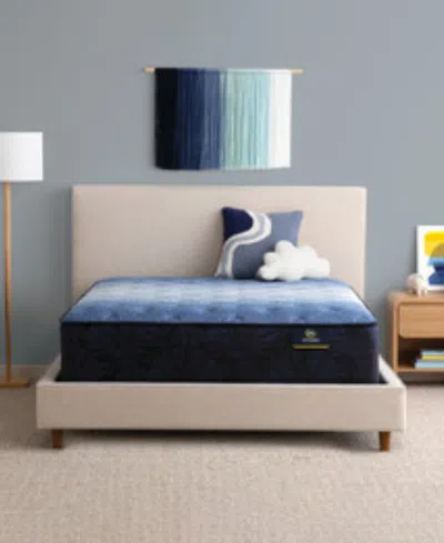 Serta Classic Brecon 13.5" Medium Mattress Set, Queen In Blue