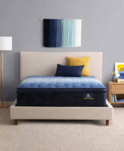 Serta Classic Brecon 14.5" Plush Pillow Top Mattress Set, Twin Xl In Blue