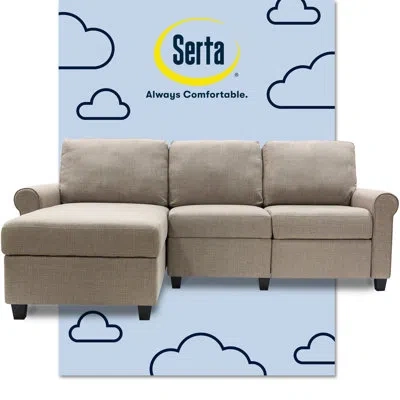 Serta Copenhagen Reclining Sectional Sofa With Storage Chaise In Oatmeal