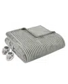 Serta Corded Plush Heated Blanket, Full In Gray