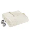 Serta Corded Plush Heated Blanket, Full In Ivory