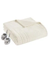 Serta Corded Plush Heated Blanket In Ivory