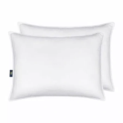 Serta Down Illusion Firm Density 2-pack Allergen Barrier 2 Pack Firm Density Bed Pillow In White