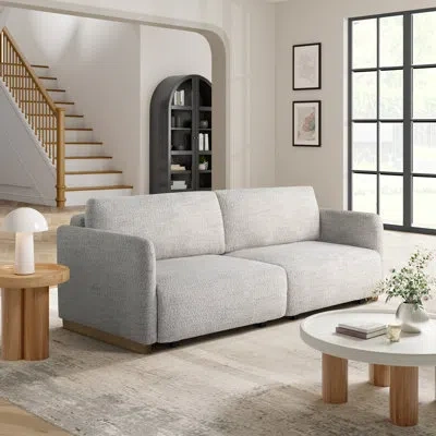 Serta Durango 86" Upholstered Queen Size Convertible Sleeper Sofa In Ivory