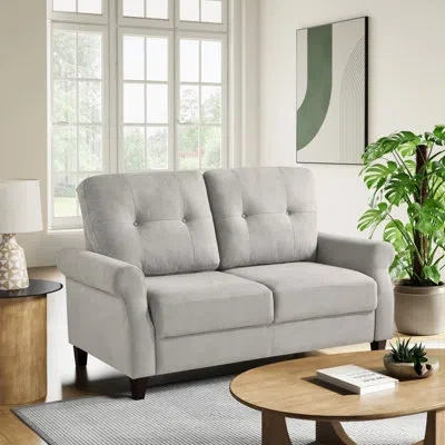 Serta Harold 55.04" Tufted Back Loveseat In Tan
