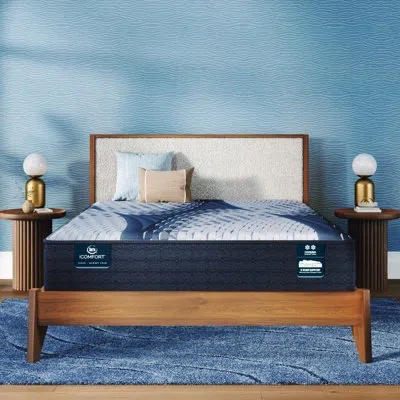 Serta Icomfort Aveda Plush Mattress With Low Profile 6" Foundation