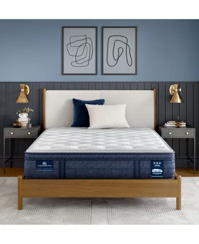 Serta Icomfortpro Dartmouth 15" Latex Foam Plush Pillow Top Mattress Set In Transparent