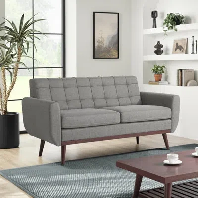 Serta Kentwood 61.22" Tufted Back Sofa In Gray