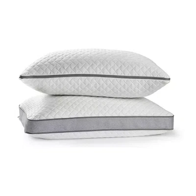 Serta Layered Luxury Memory Foam Medium Density Bed Pillow In White