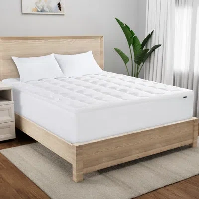 Serta Memory Flex Mattress Topper With 2 In Down Alternative Pillow Top Gusset In White