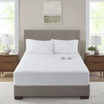 Serta Microfiber Heated Mattress Pad In White