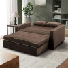 Serta Monroe 72.6" Queen Square Arm Tufted Back Convertible Sleeper Sofa With Cushions In Java