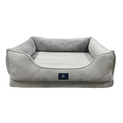 Serta Ortho Cuddler Bolster Pet Bed In Gray