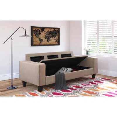 Serta Palisades 77" Sofa With Storage In Soft Tan
