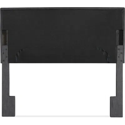 Serta Palisades Modern Tufted Design Upholstered Padded Headboard With Adjustable Height Frame In Charcoal Gray