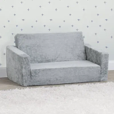 Serta Perfect Sleeper Extra Wide Convertible Sofa To Lounger In Gray