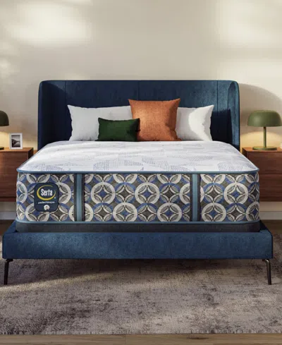 Serta Perfect Sleeper North Coast 13.5" Hybrid Medium Tight Top Mattress Set, Queen In Black