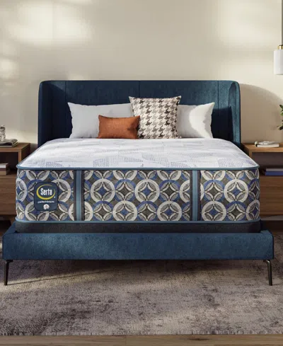 Serta Perfect Sleeper North Coast 14.5" Hybrid Firm Tight Top Mattress Set, Queen In Blue