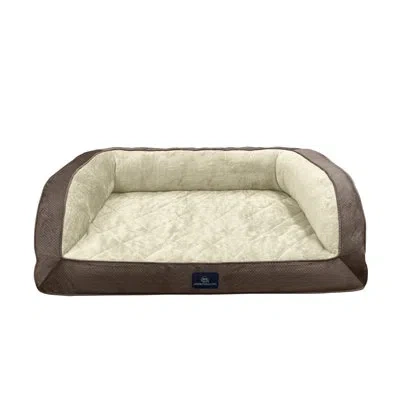 Serta Quilted Couch Pet Bed In Mocha