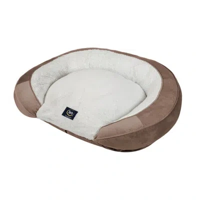 Serta Shredded Memory Foam Oval Couch Bed In Taupe