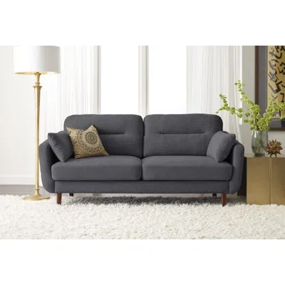 Serta Sierra 61" Flared Arm Loveseat In Slate Gray