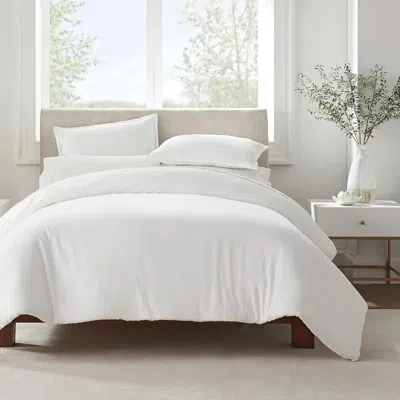Serta Simply Clean Solid Duvet Cover Queen In White