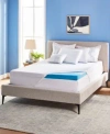 Serta Soothing Cool 3 Inch Gel Memory Foam Mattress Topper In Blue