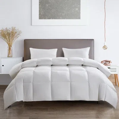 Serta Super Soft 233 Thread Count White Goose Feather And Down Fiber Comforter By  Extra Warmth King
