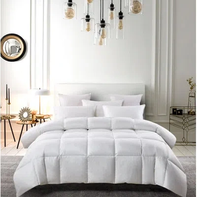 Serta Super Soft 300 Thread Count White Down Fiber Comforter Light Warmth