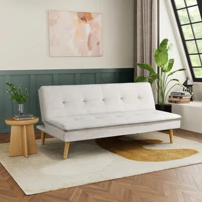 Serta Tanner 66.1 Upholstered Futon In Tatum Cream