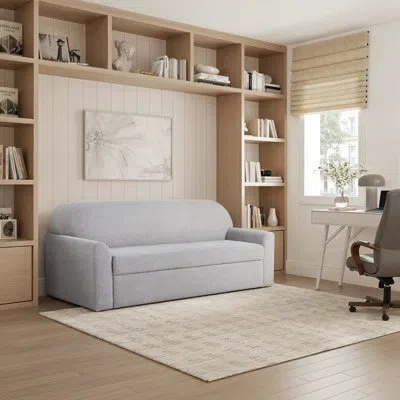 Serta Willard 89.6 Full Sleeper Sofa Modern Boho Easy Assembly Dream Coil Comfort In Light Gray