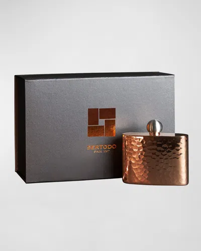 Sertodo Copper Espadín Petite Hip Flask, 4x3" With Gift Box. In Copper