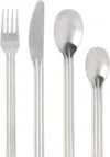 Service Projects Silver Canteen Brushed Flatware Set, 16 Pcs In Stainless Steel
