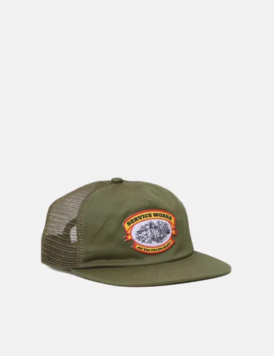 Service Works All You Can Eat Trucker In Olive Green