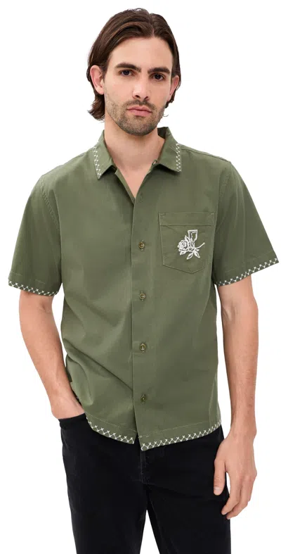 Service Works Border Shirt Olive In Green