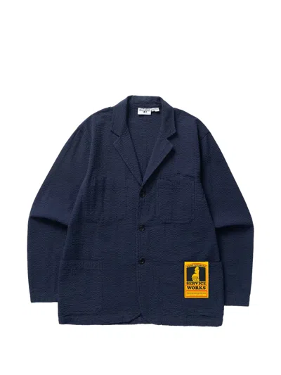 Service Works Buttoned Shirt Jacket In Blue