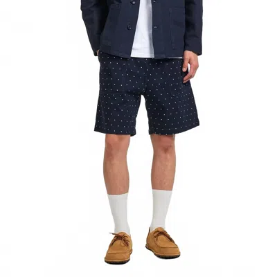 Service Works Chef Drawstring Shorts In Polka Dot Navy In Blue