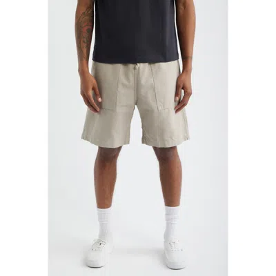 Service Works Classic Cotton Poplin Drawstring Chef Shorts In Stone