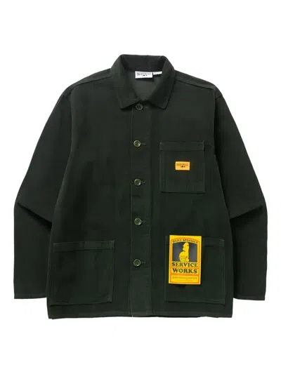 Service Works Corduroy Shirt Jacket In Green
