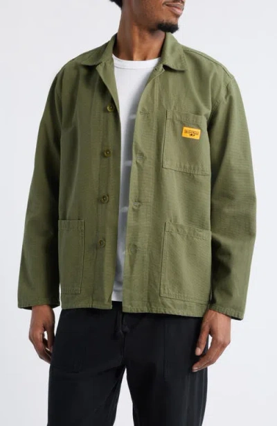 Service Works Cotton Canvas Chore Coat In Olive