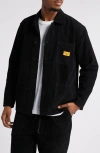 Service Works Organic Cotton Corduroy Button-up Chore Coat In Black