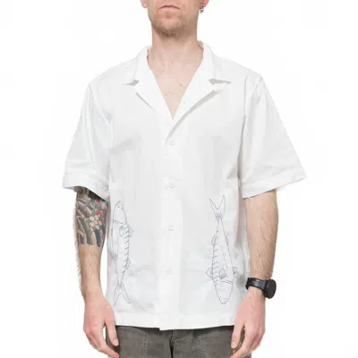 Service Works Embroidered Mackerel Shirt In White