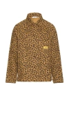 Service Works Leopard Print Front Of House Jacket In Brown