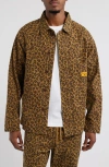 Service Works Leopard Print Front Of House Jacket In Brown
