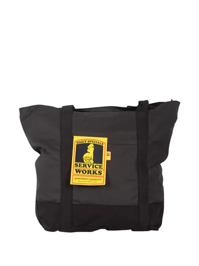Service Works Logo-patch Tote Bag In Black