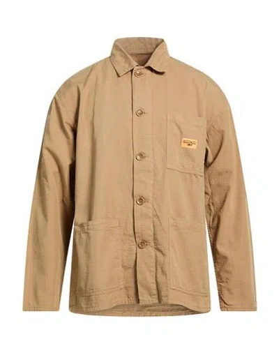 Service Works Man Jacket Camel Size Xl Organic Cotton In Neutral
