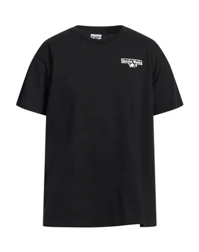 Service Works Scribble Logo T-shirt In Black