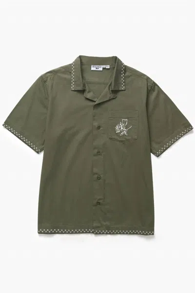 Service Works Men's Border Shirt In Olive In Green