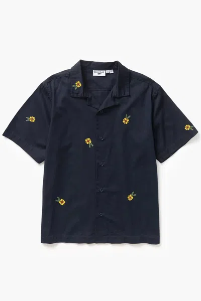 Service Works Men's Cross Stitch Shirt In Dark Night In Grey