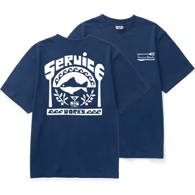 Service Works Milos Graphic T-shirt In Blue